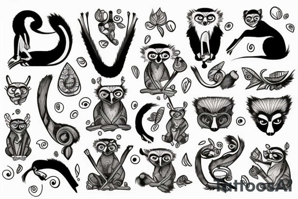 lemur katta tattoo idea