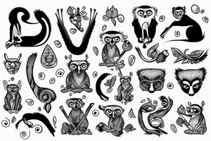 lemur katta tattoo idea