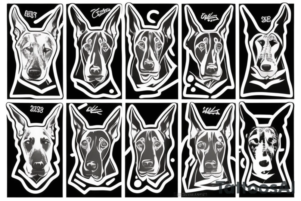 agressive doberman tattoo idea