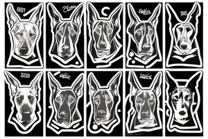 agressive doberman tattoo idea