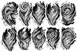 Storm cloud with lightning tattoo idea