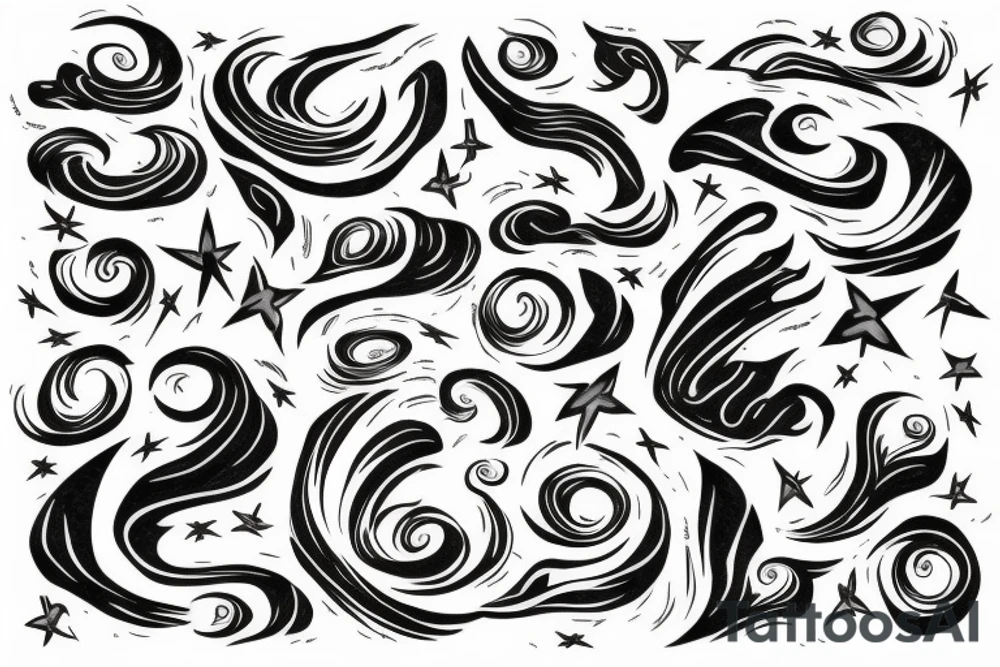 Storm cloud with lightning tattoo idea