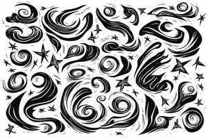Storm cloud with lightning tattoo idea