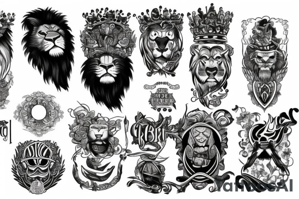 King lion tattoo idea