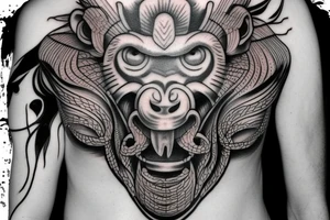 Sarugami , 3d, monkey god tattoo idea