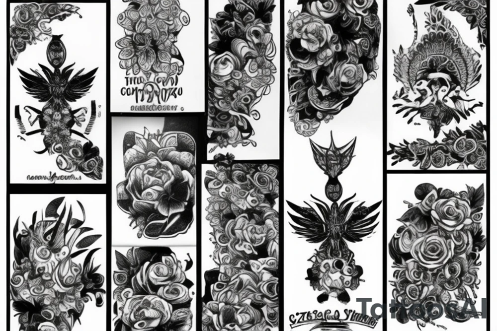 Czaszka styl mroczny tattoo idea