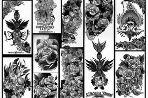 Czaszka styl mroczny tattoo idea