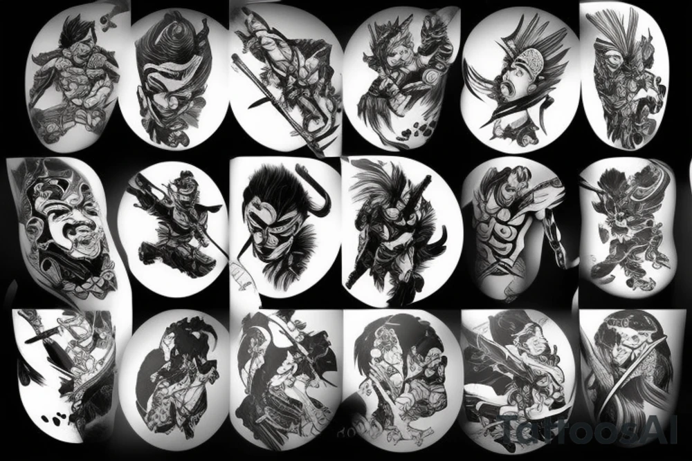 Samuraj, fight tattoo idea