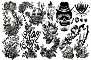 Czaszka styl mroczny tattoo idea