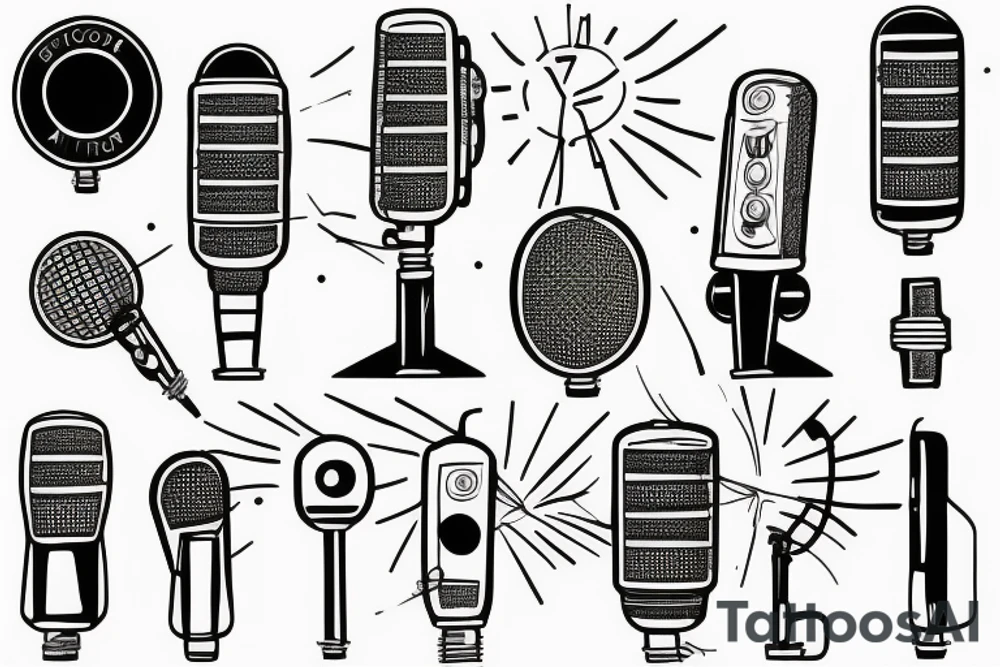 Microfone tattoo idea