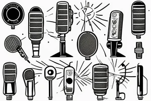 Microfone tattoo idea