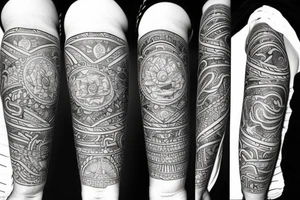 Something cool in this style tattoo idea
