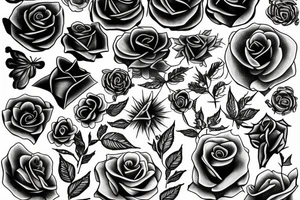 rose with thorns tattoo idea