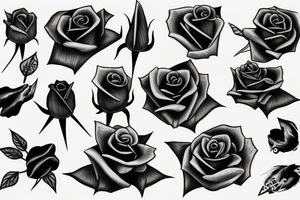 rose with thorns tattoo idea