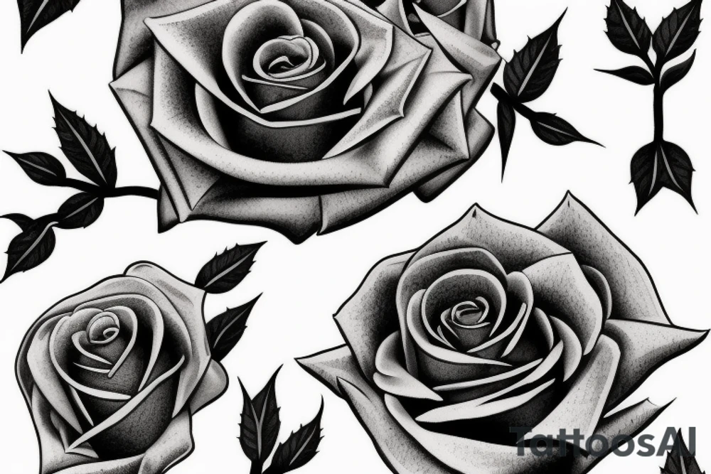 rose with thorns tattoo idea