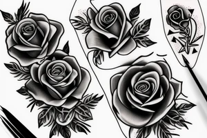rose with thorns tattoo idea