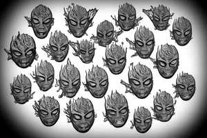 Groot in cosmos tattoo idea