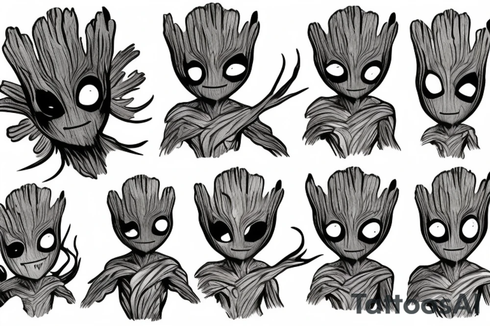 Groot in cosmos tattoo idea