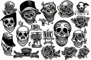 skelleton on electric chair tattoo idea