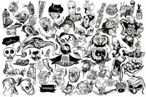 Diabeł 😈 za uchem tattoo idea
