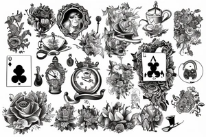Alice on wonderland tattoo idea