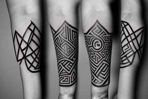 Nordic text runes around forearm tattoo idea