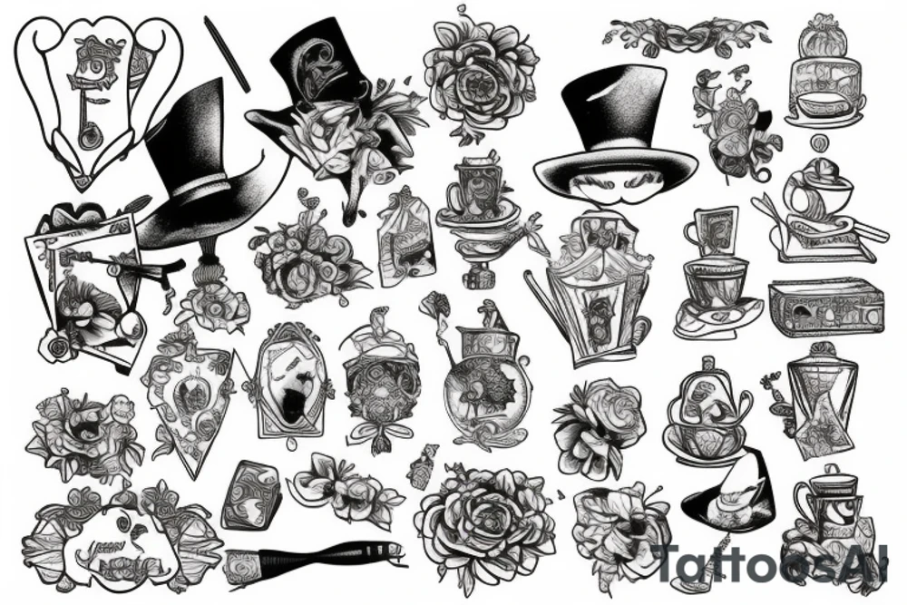 Alice on wonderland tattoo idea