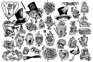 Alice on wonderland tattoo idea