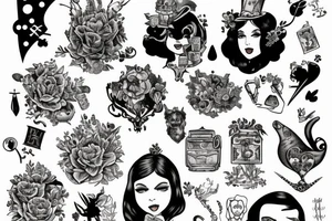 Alice on wonderland tattoo idea