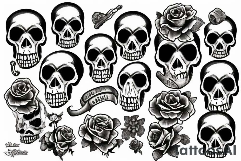 Skull tattoo idea