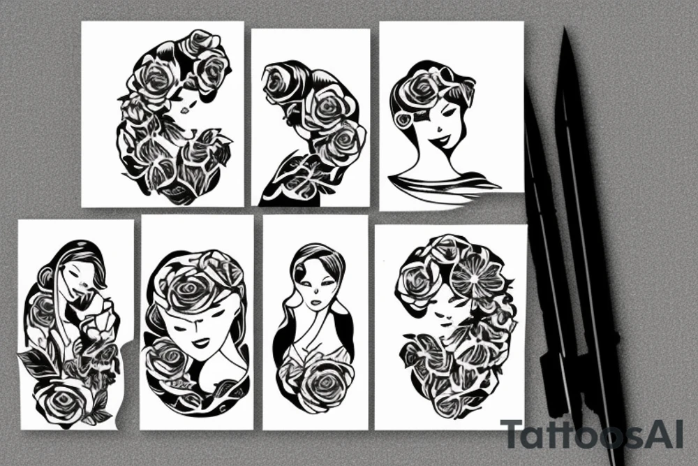 Mother and daughter tattoo idea