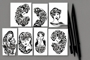 Mother and daughter tattoo idea