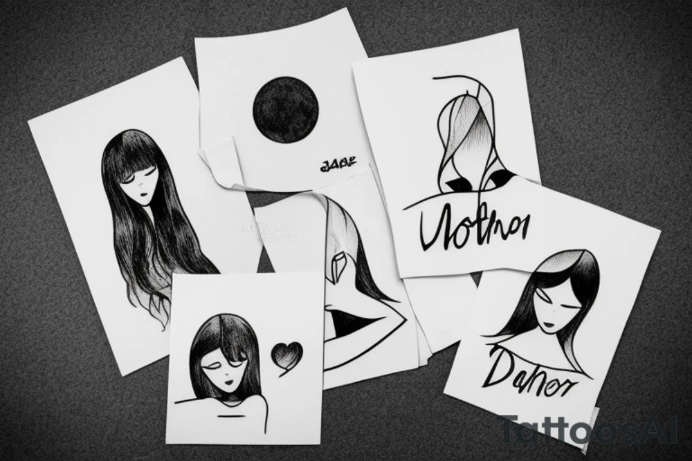 Mother and daughter tattoo idea