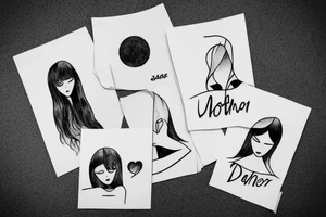 Mother and daughter tattoo idea