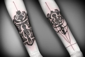 Rosary forearm tattoo idea