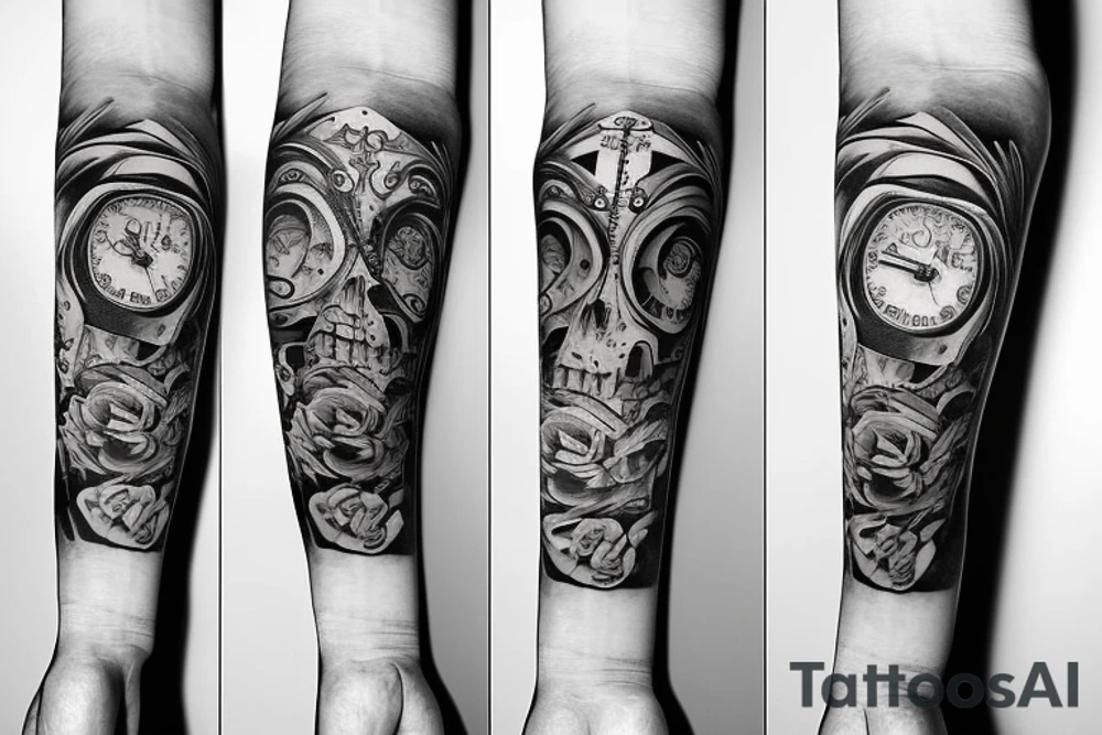 Rosary forearm tattoo idea