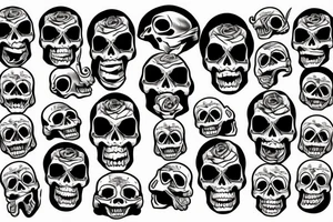 Angry skull tattoo idea