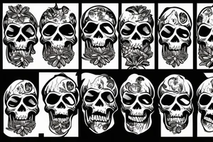 Angry skull tattoo idea