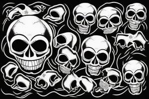 Angry skull tattoo idea