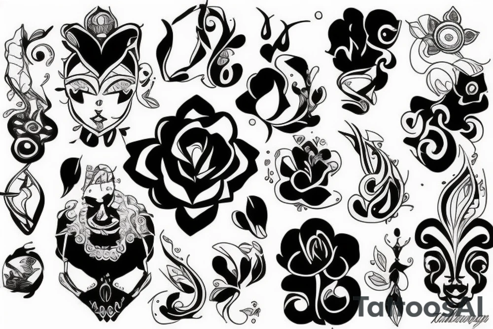 parts calf tattoo idea