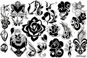parts calf tattoo idea