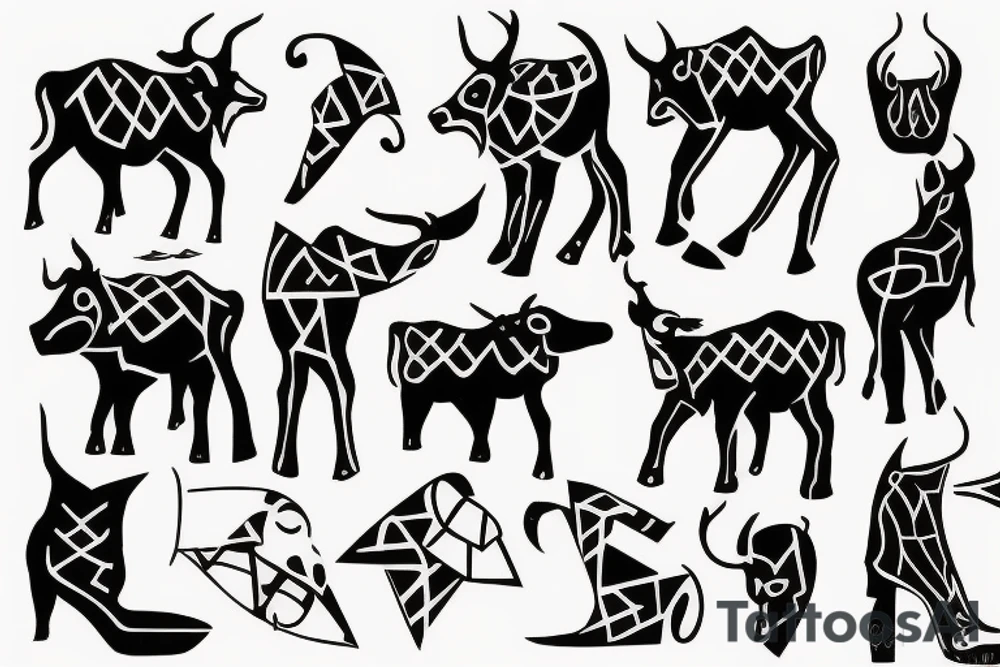 parts calf tattoo idea