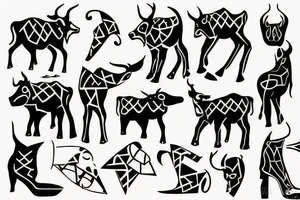 parts calf tattoo idea