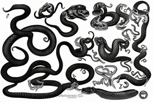 Snake money cards tattoo idea