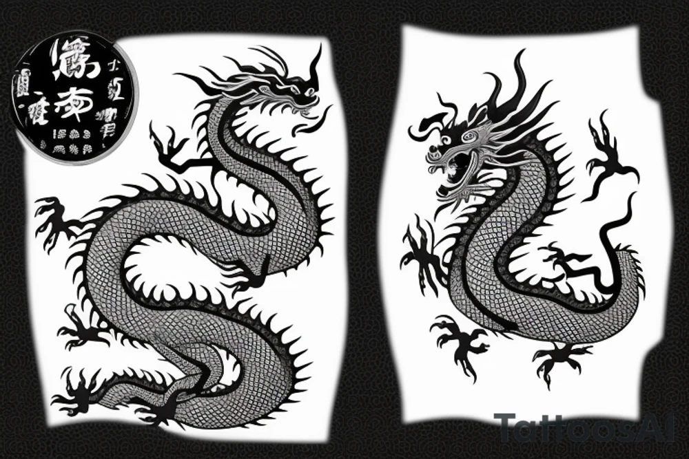 Chineese dragon, smiling tattoo idea