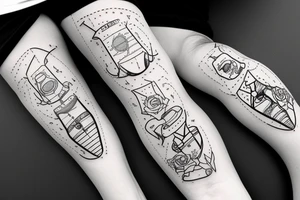 calf shock absorber tattoo idea
