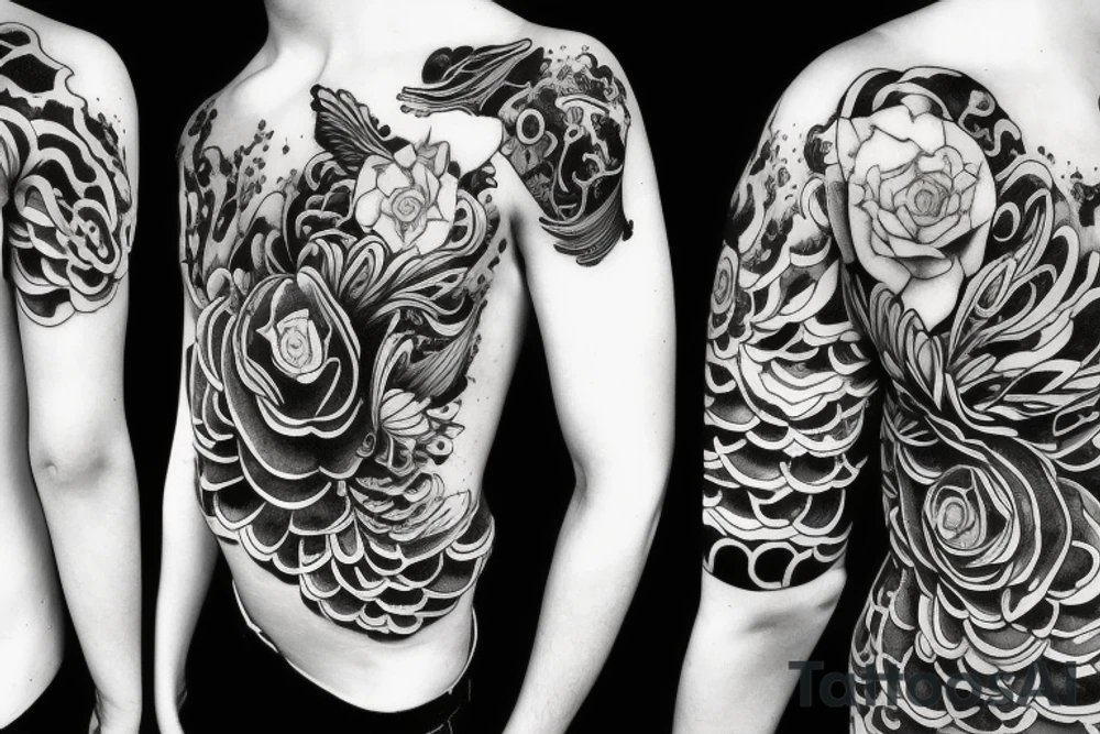 Overthinging, cloud, rain, sad tattoo idea