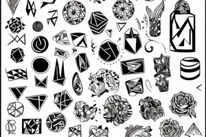 Messy art pattern tattoo idea