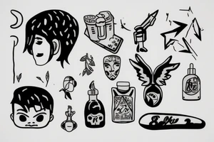 Sad boy tattoo idea