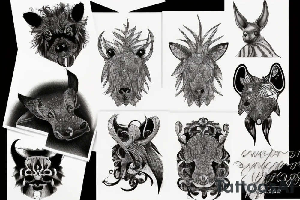 Dark animal tattoo idea